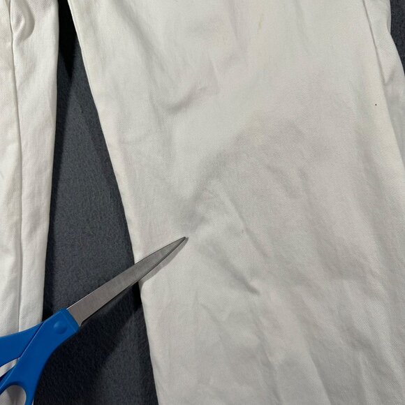 Banana Republic Womens 6 Martin Fit White Wide Leg Pants Buttons *Stains - Picture 5 of 16